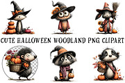Cute Halloween Woodland PNG Clipart, a Seasonal Illustration by OK Design (Thumbnail 2 of 6)