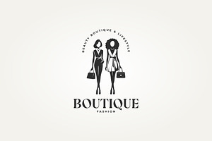 boutique fashion icon logo vector, a Branding & Logo Template by Blazybone