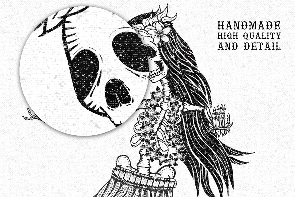 Hula Skeleton Halloween Dancer, an Illustration by creativebythesea (Photo 2 of 3)