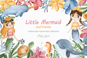 The Little Mermaid and friends.