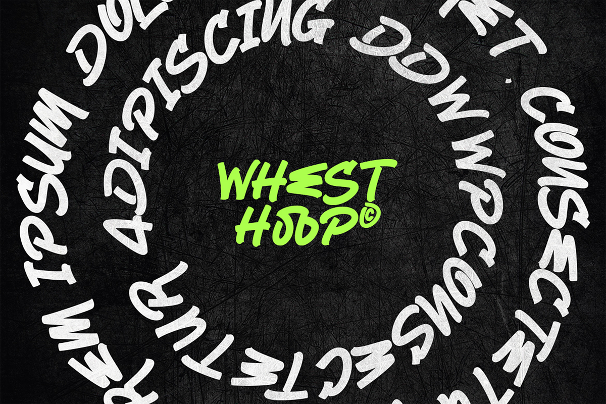Whest Hoop - Graffiti Font, a Handwritten Font by Pekotype (Photo 8 of 15)