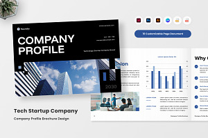 Tech Startup Company Profile Brochur, a Brochure Template by twinstd