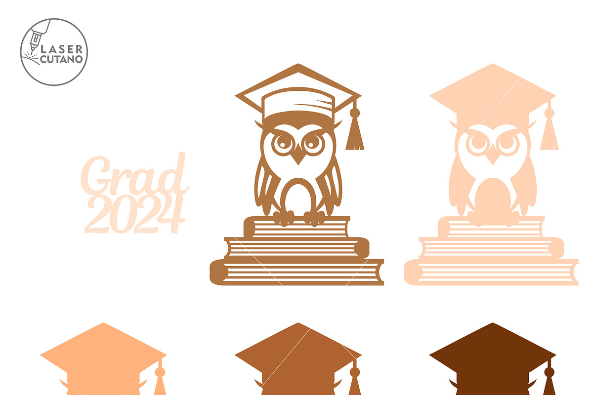 Graduation Owl Decorative Template, a Design Template by LaserCutano (Photo 5 of 6)