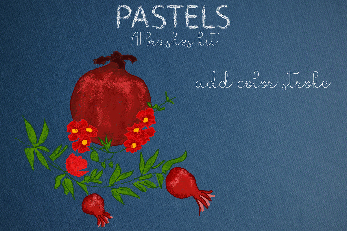 Pastel brushes kit for AI, a Brush Add-On by Leo Studio Design Lab (Photo 7 of 7)