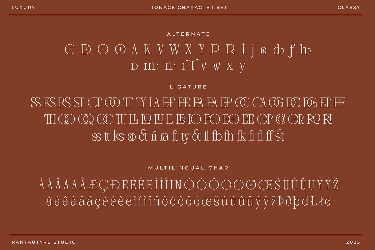 Ronace Classy Luxury Serif Font, a Font by RantautypeStudio (Photo 16 of 17)