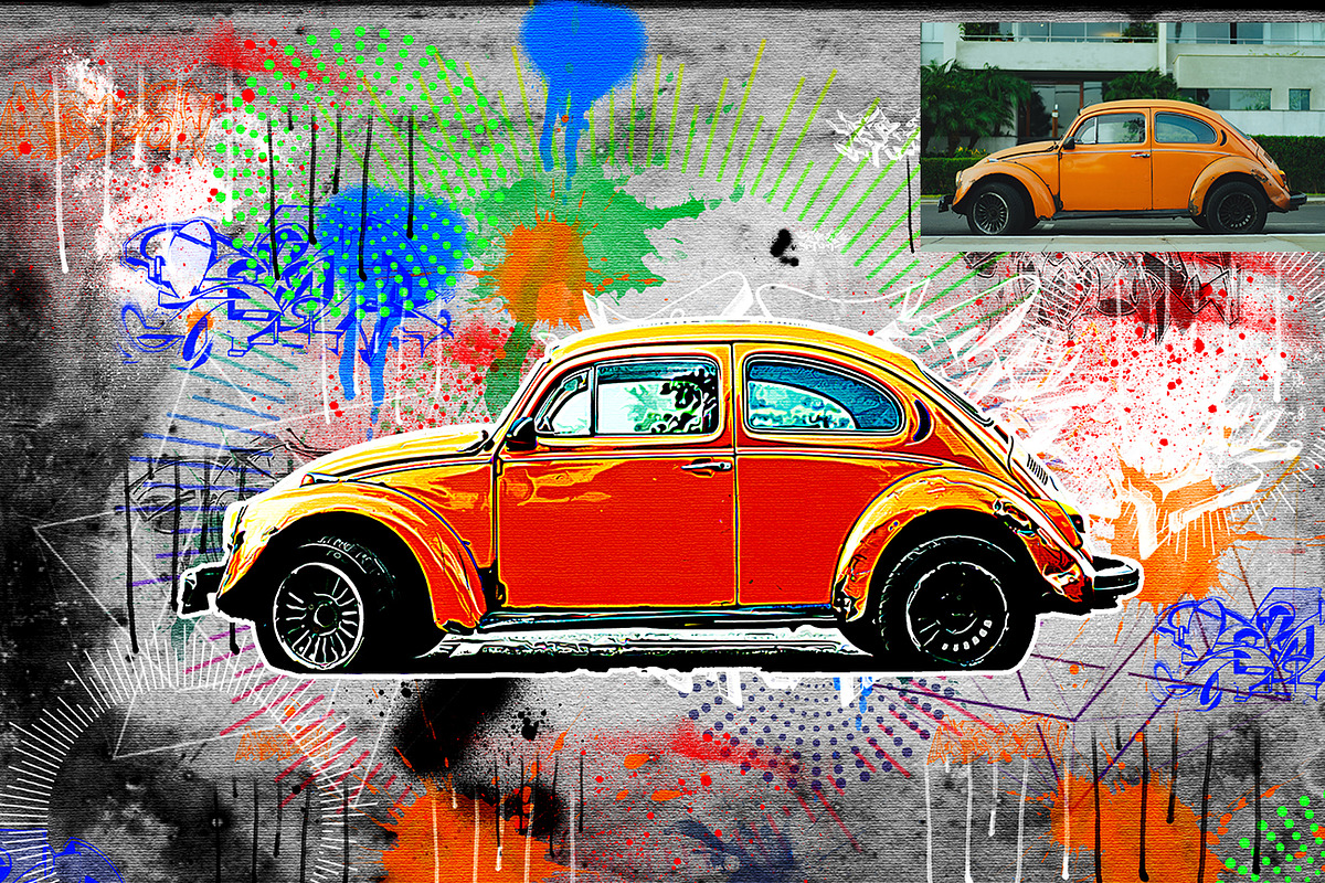 Vector Pop Art Photoshop Action, an Action Add-On by Studio Retouch (Photo 8 of 15)