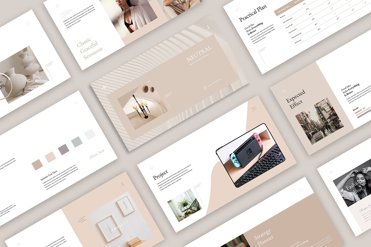 Neutral Presentation Template, a Presentation Template by Pradaxa (Photo 2 of 12)