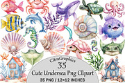 Cute Undersea Clipart, an Illustration by CitraGraphics (Thumbnail 1 of 5)