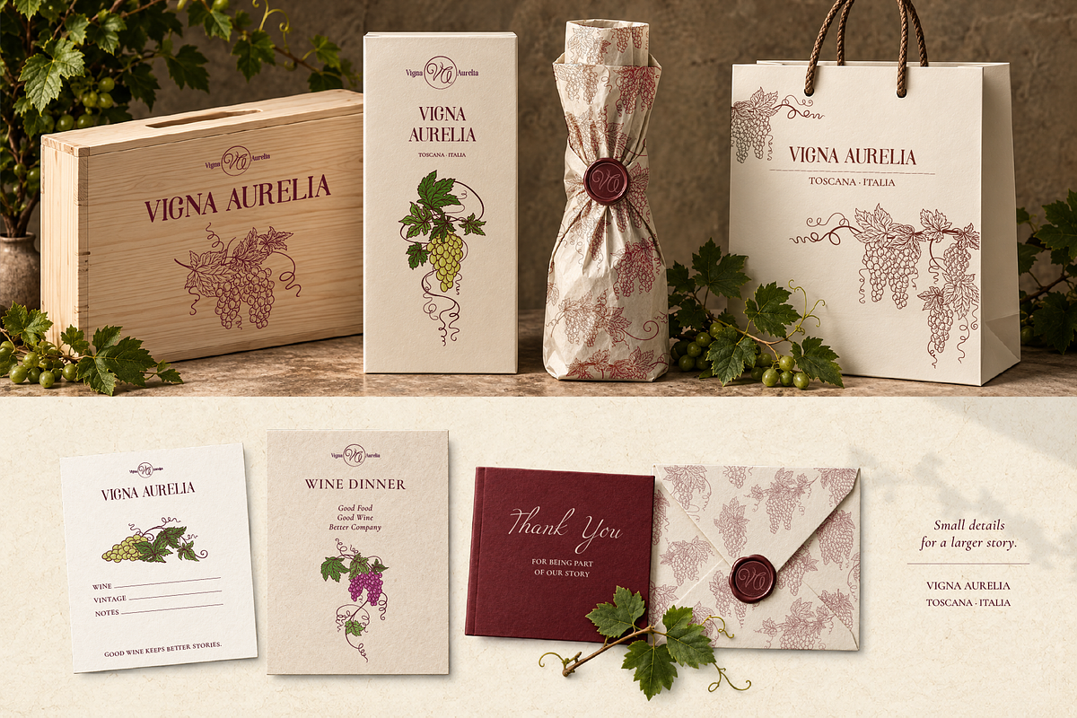 Vintage Grape Vector set Wine Labels, a Food Illustration by Neliakott ♥ (Photo 7 of 10)