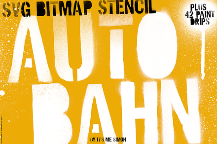 Display font Autobahn Stencil