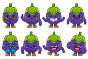 Aubergine Mascot Vector Pack, an Illustration by MEDZ (Thumbnail 1 of 5)