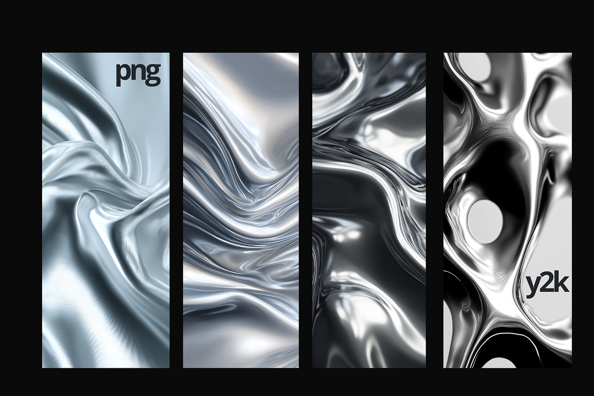 Pack Chrome Y2K Abstract Backgrounds, a Background Graphic by THE PIGGEST (Photo 10 of 11)