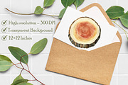 Watercolor Wood Slice Clipart, an Illustration by Libby Wishes (Thumbnail 5 of 5)