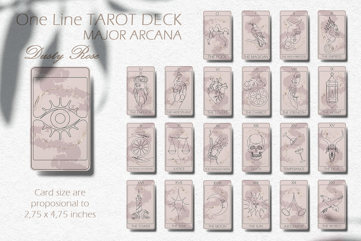 ONE LINE Tarot Deck - 3 colors, an Illustration by Evgenia Pichkur (Photo 2 of 19)