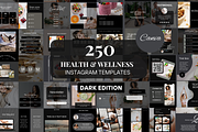 Dark Wellness Instagram Templates, a Social Media Template by SociallyyCreative (Thumbnail 1 of 10)