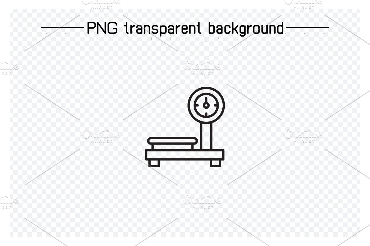 Weight Scale Icons Line Set, an Outline Icon by Designfour (Photo 3 of 7)