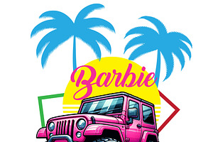 Pink Barbie Birthday Party Svg