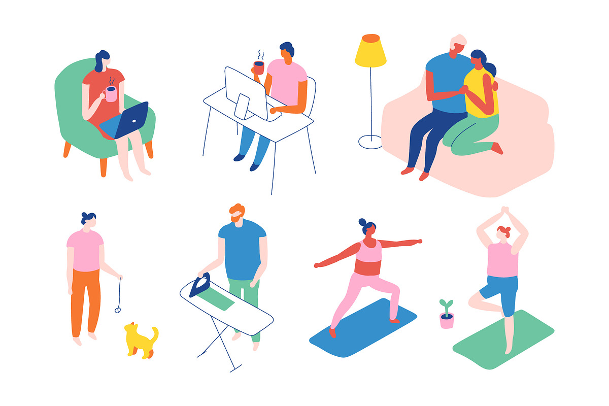 Flat vector people lifestyle bundle, a Person Illustration by Vector_Art (Photo 5 of 27)