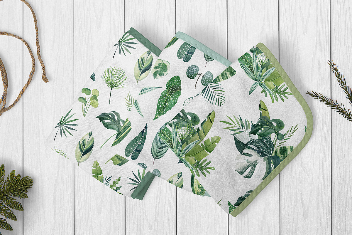 Paint In Green Watercolor Collection, a Texture Illustration by Natalia Fedorova (Photo 8 of 14)