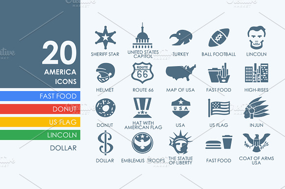 20 United States Icons