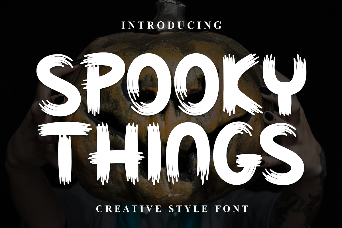 Spooky Things | Script Font, a Script Font by Scratchones (Photo 1 of 8)