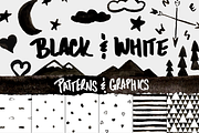 Black & White Scandi Watercolor, a Decorative Illustration by plaidGecko (Thumbnail 1 of 5)