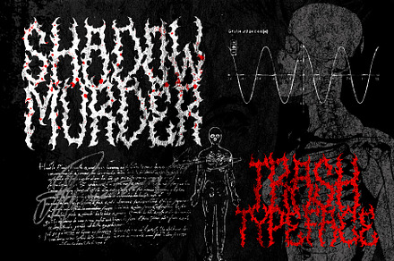 SHADOW MURDER – Trash Metal Font, a Blackletter Font by Fonday Studio
