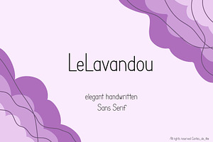 LeLavandou hand drawn Sans Serif