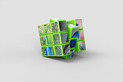 Rubik's Cube Mockup - 6 views, a Merchandise Mockup by Illusiongraphic (Thumbnail 8 of 16)