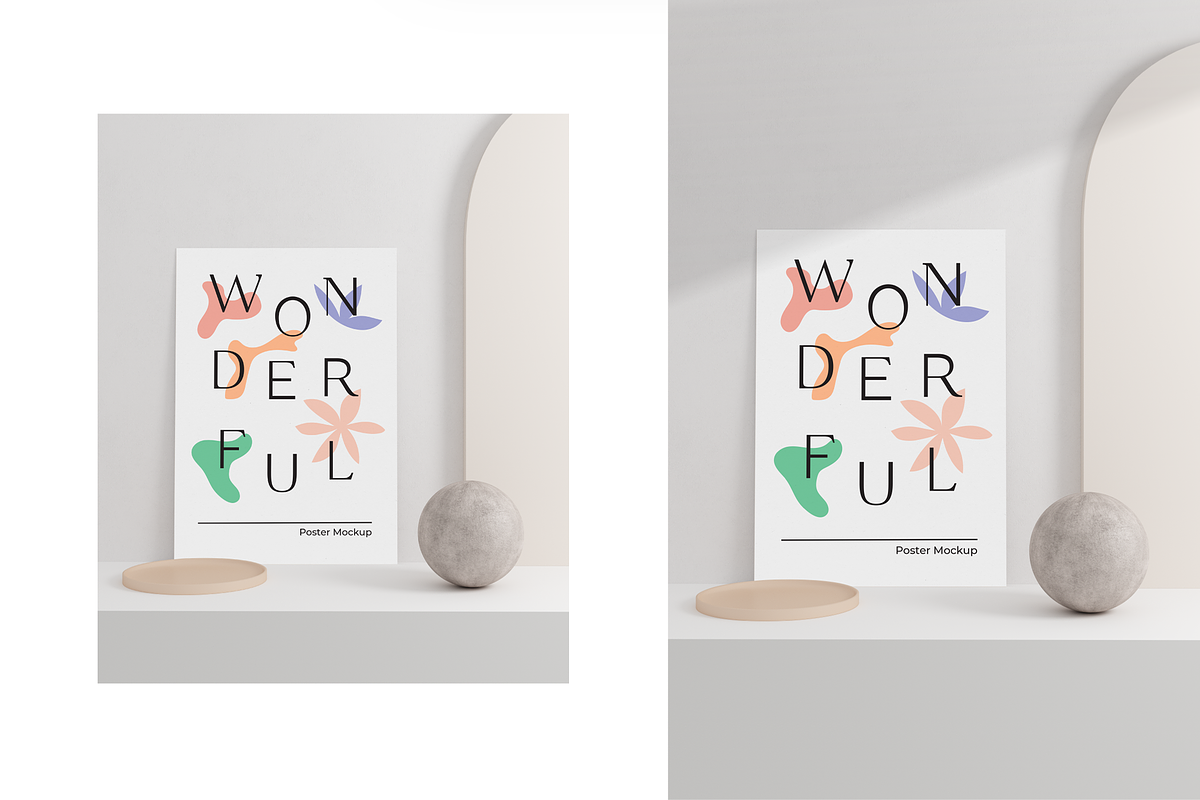 Poster Mockup Wonderful, a Print Template by Wild Ones (Photo 2 of 4)
