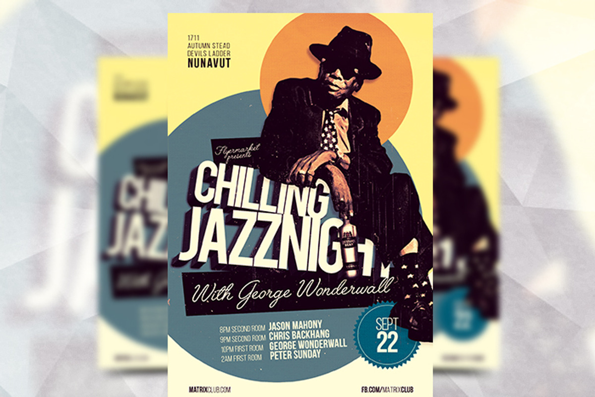 Chilling Jazz Night - Flyer Template, a Flyer Template by Flyermarket (Photo 1 of 3)
