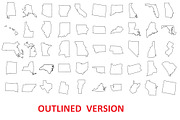 USA 50 States MAP, State Silhouettes, an Illustration by FancyDesignStudio (Thumbnail 3 of 4)