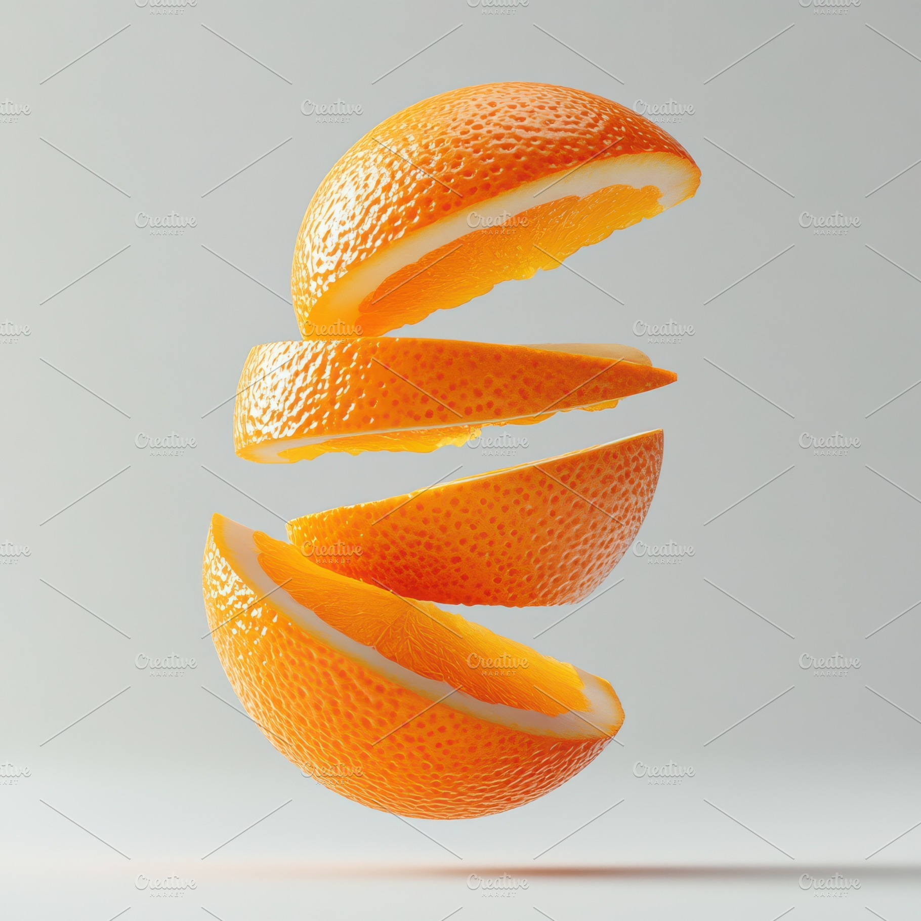 Fresh orange fruits cut half and sli, a Food & Drink Photo by Pixeness Studio