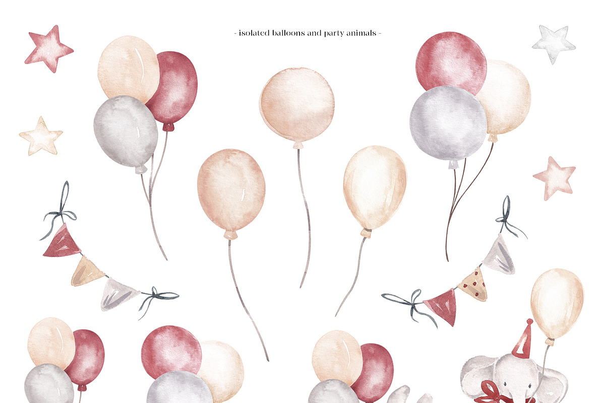 Retro Baby Shower Set, an Object Illustration by SirenaArt (Photo 6 of 21)