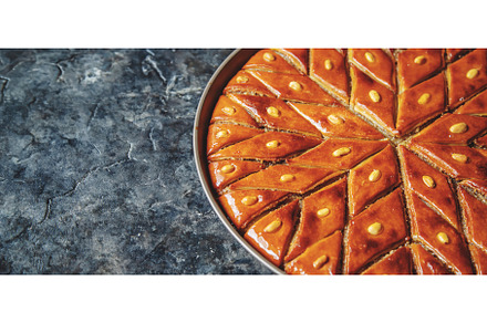 Oriental sweet baklava with nuts, a Food & Drink Photo by yanadjana