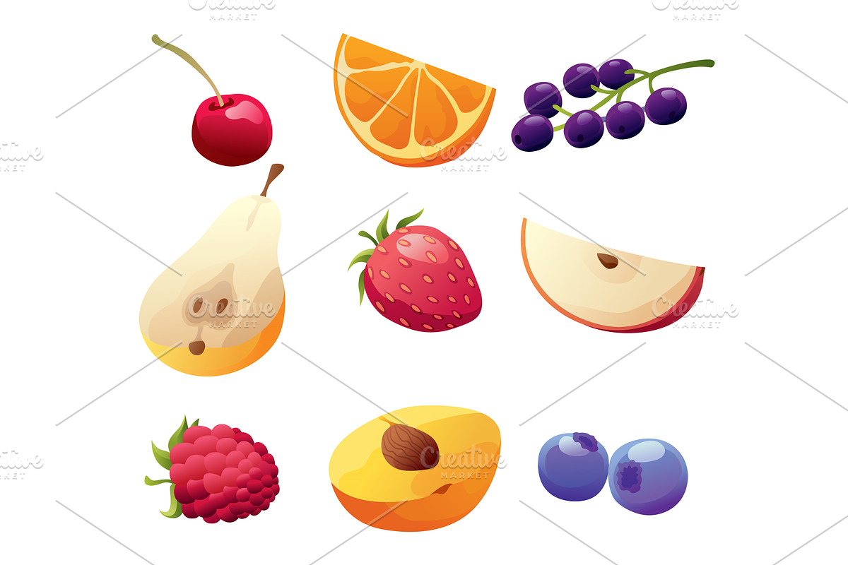 Fruit and berries for jam jars, a Food Illustration by the8monkey