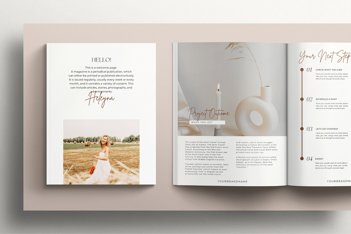 Client Welcome Packet Canva Template, a Magazine Template by Hellohastore (Photo 7 of 10)