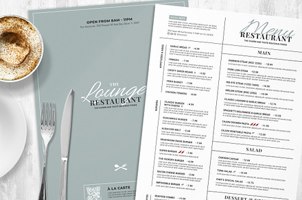 Minimal Food Menu Templates, a Flyer Template by BrandPacks