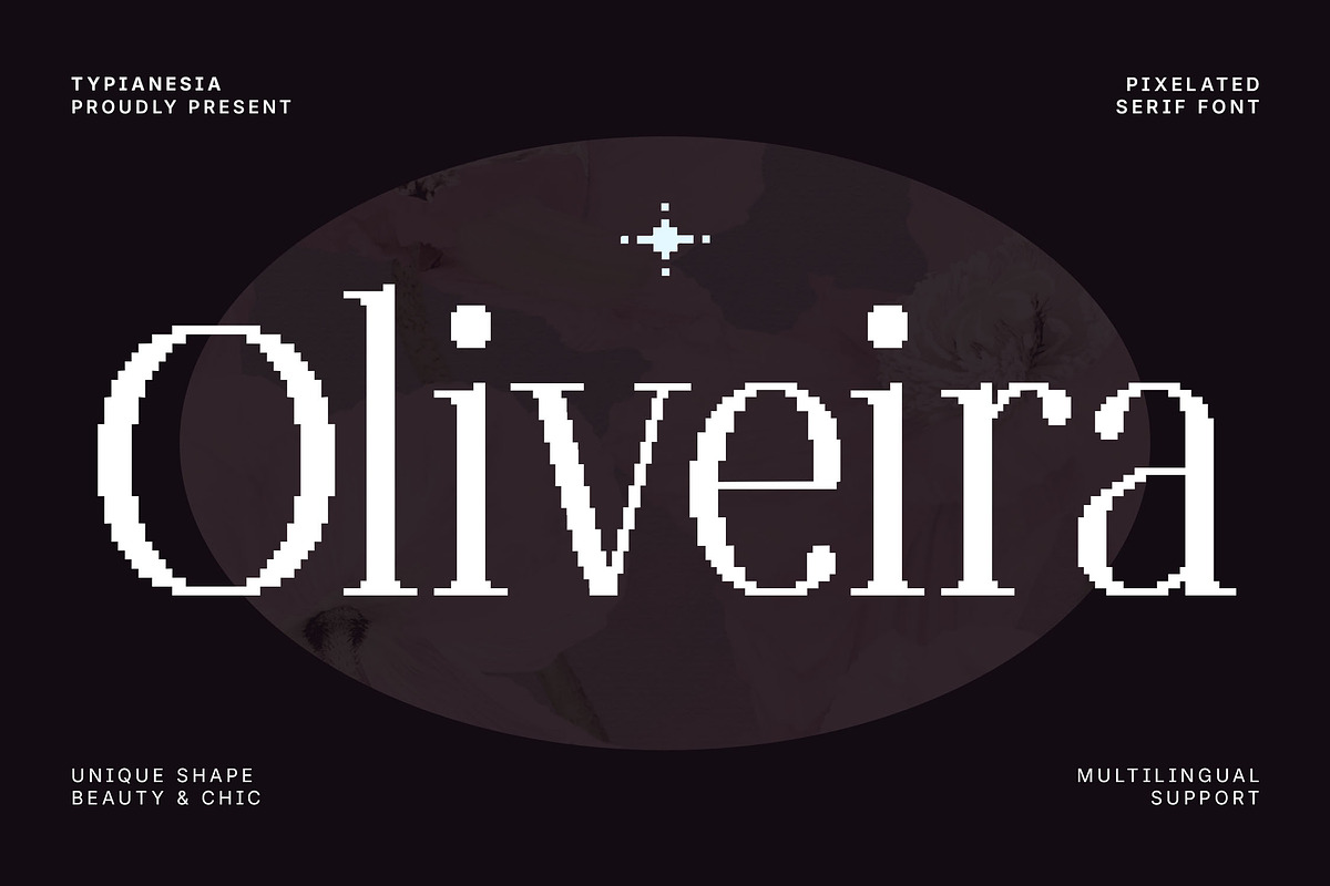 Oliveira - Modern Elegant Pixelated, a Serif Font by Typia Nesia (Photo 1 of 14)