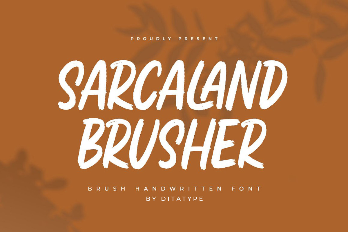 Sarcaland Brusher, a Script Font by Ditatype (Photo 1 of 6)