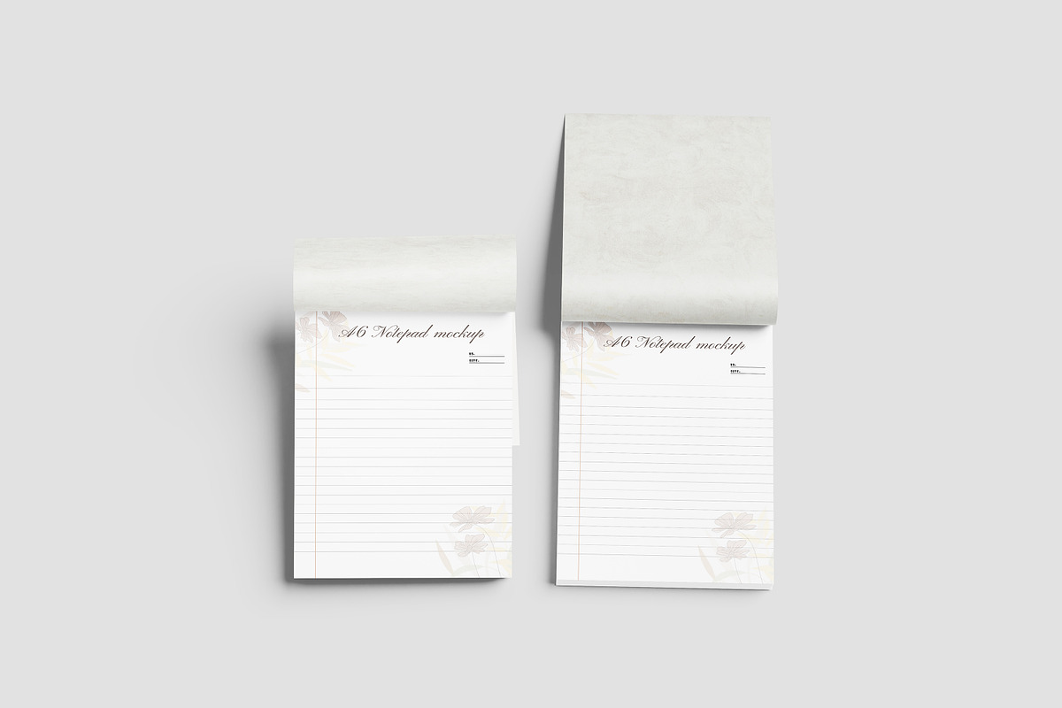 A6 NOTEPAD MOCKUP, a Print Template by NyakBiett (Photo 10 of 11)
