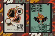 Retro Halloween Vector Clipart, a Seasonal Illustration by angelainthefields (Thumbnail 2 of 10)