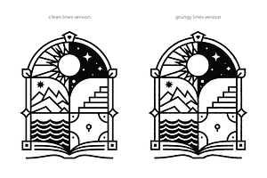 Ex Libris Bookplate Window Vector