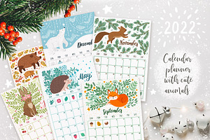 2022 calendar planner with animals