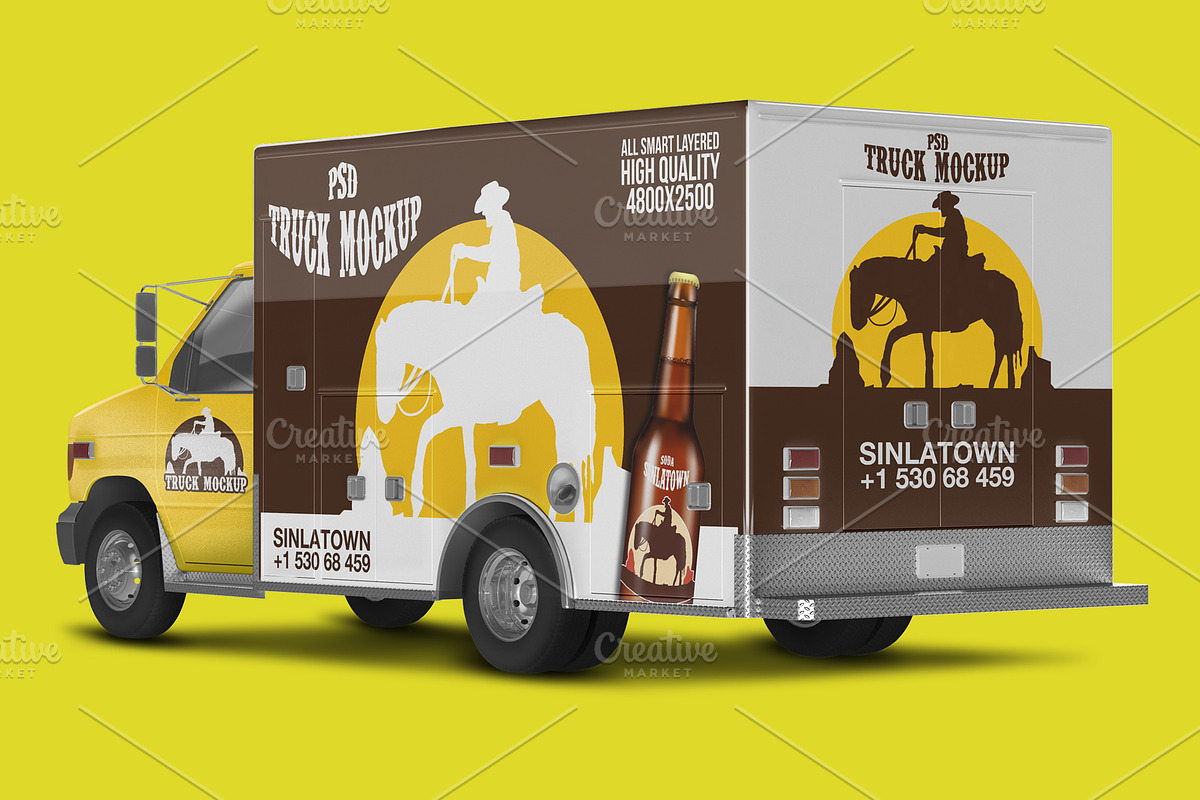 Realistic PSD Truck Mockup, a Product Mockup by Sinlatown (Photo 2 of 5)
