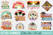 Retro Summer Sublimation Bundle, a Seasonal Illustration by Craft Nest (Thumbnail 1 of 12)
