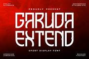Garuda Extend – Sport Display Font, a Sans Serif Font by figuree studio (Thumbnail 1 of 9)