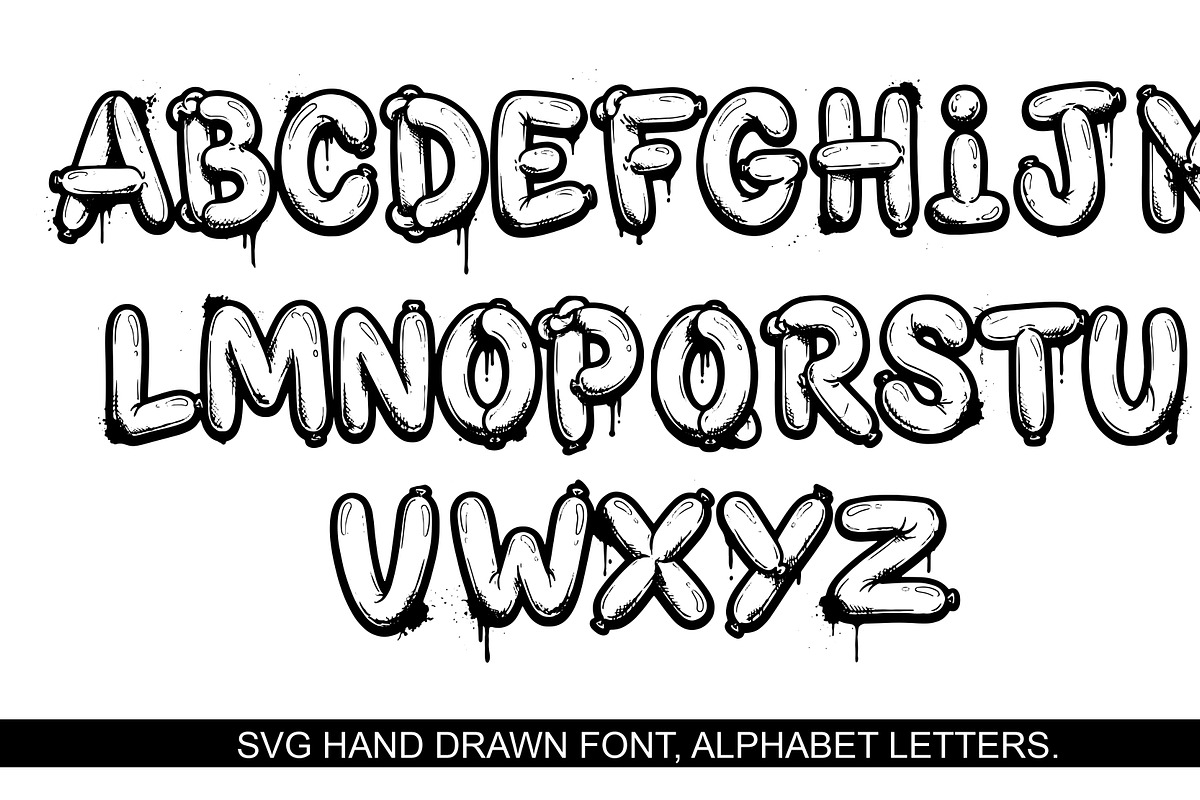 SVG Hand drawn alphabet, an Object Graphic by SketchArtStudio (Photo 3 of 3)