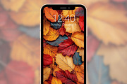 Fall Leaves Phone Wallpapers, a Graphic by Kalindiprints (Thumbnail 4 of 6)