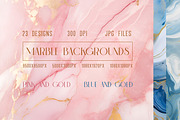 Marble Backgrounds. Pink Blue Gold, a Background Graphic by MuzaArtStudio (Thumbnail 1 of 8)